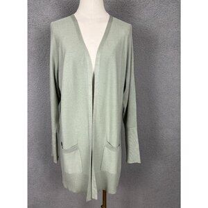 Hippie Rose Juniors' Desert Sage Open Front Cardigan Large Green NWD's